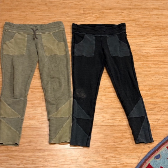 Black and Green Free People Movement Leggings - Picture 1 of 7